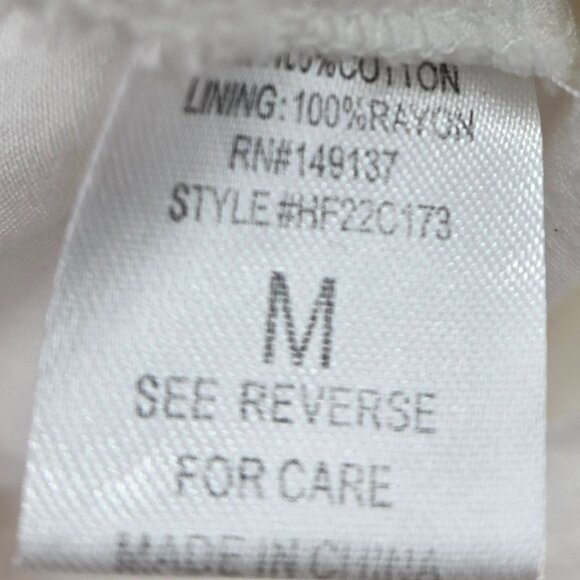 Hyfve White Rayon Cut Out Back Zipper Crop Top Size Medium - Picture 13 of 14